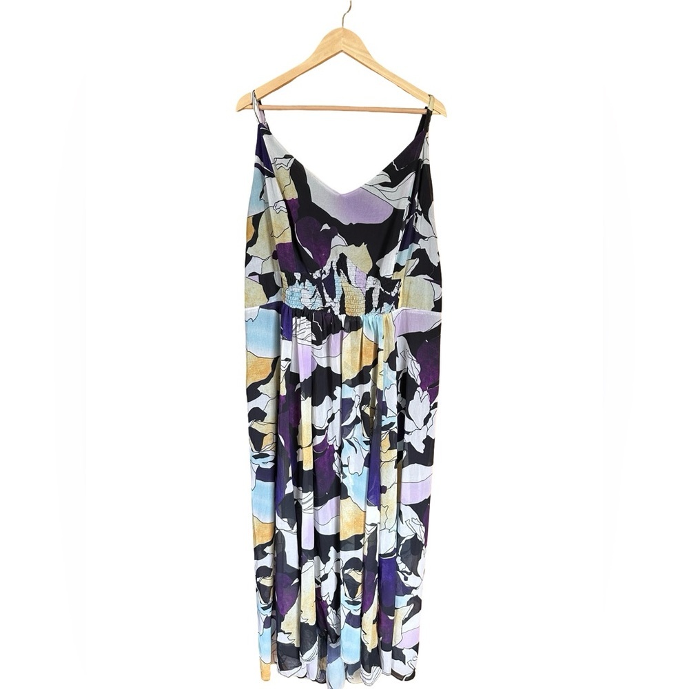 City Chic Floral V Neck Maxi Dress XXL